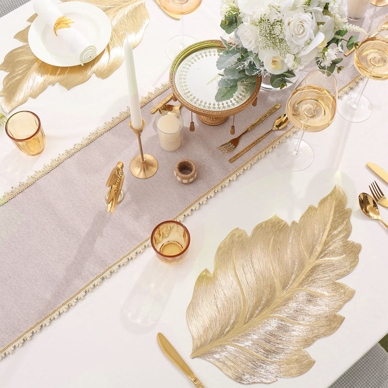Gold Leaf Luxury Placemat – 3D Elegant Table Mat made of PVC