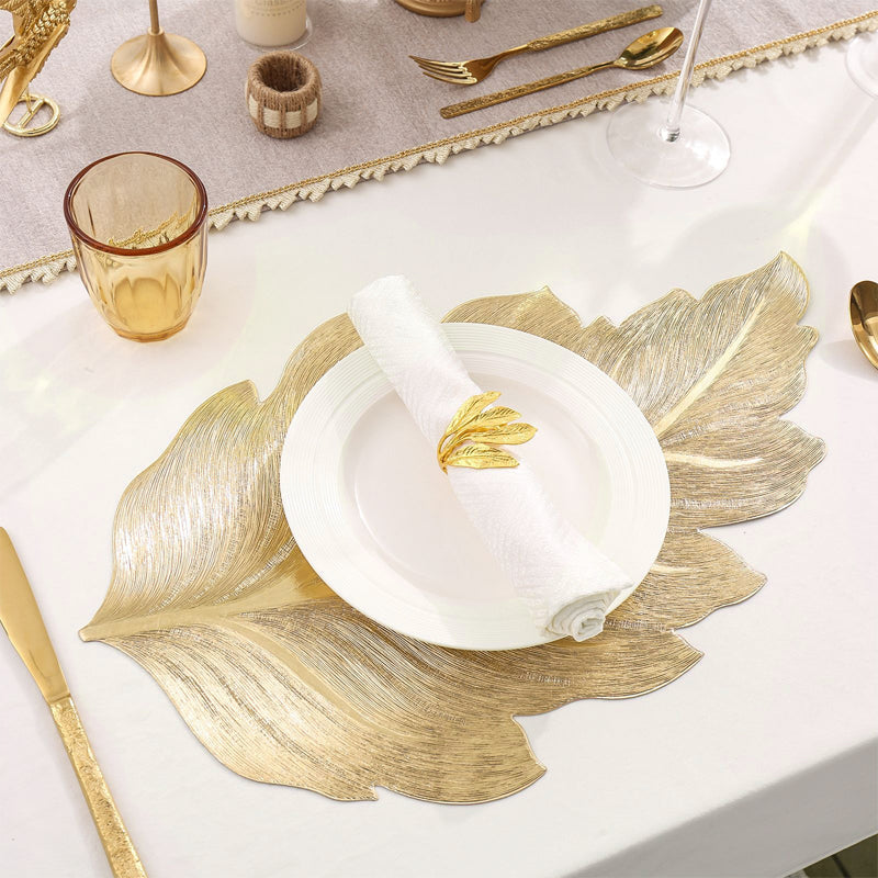 Gold Leaf Luxury Placemat – 3D Elegant Table Mat made of PVC