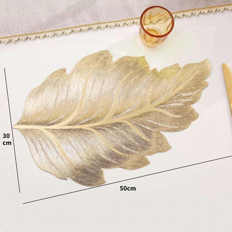 Gold Leaf Luxury Placemat – 3D Elegant Table Mat made of PVC