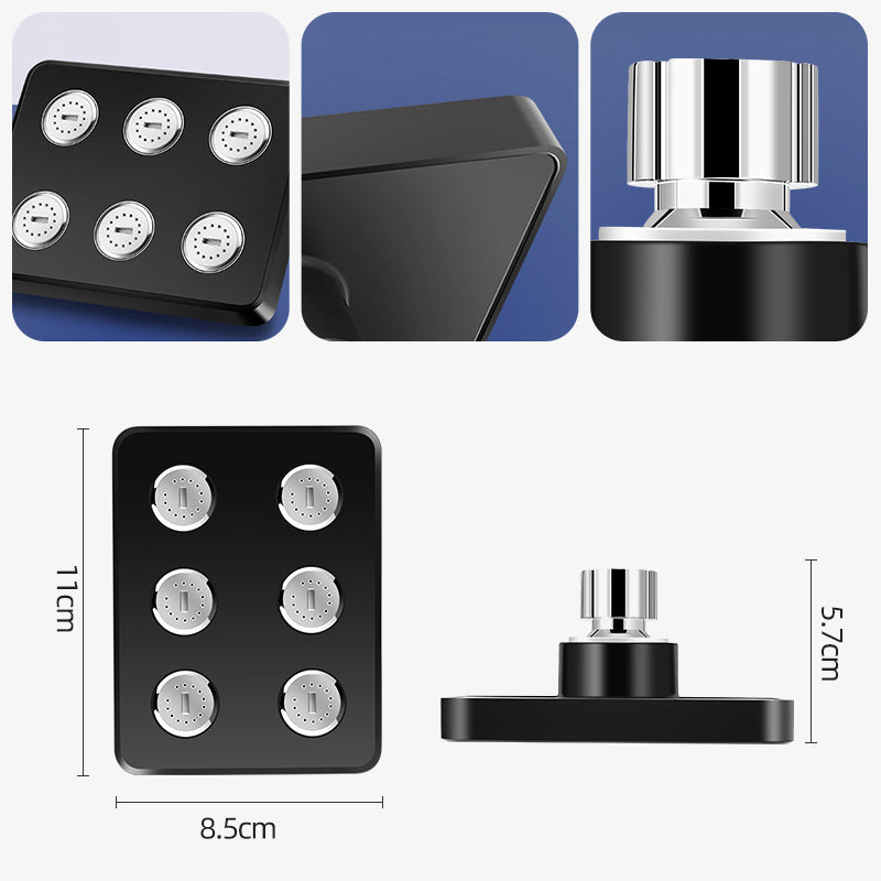 360° adjustable square shower head