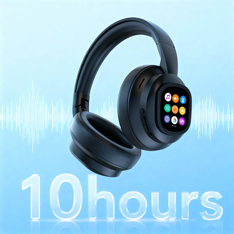 AIWave | AI Bluetooth Headphones with LCD Display Voice Control Sound Isolation for Music and Calls