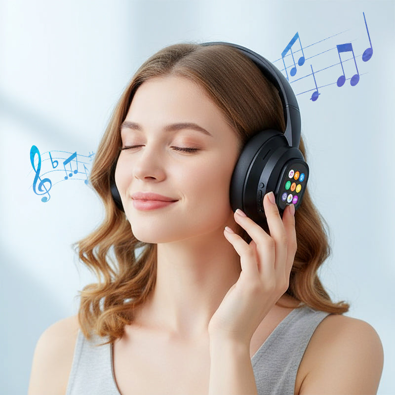 AIWave | AI Bluetooth Headphones with LCD Display Voice Control Sound Isolation for Music and Calls