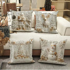 CozyKerst 4-piece cushion cover set – warm holiday decoration for home and living room