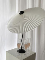 Squiggle Umbrella Table Lamp – Modern Twirl Design with Chrome Finish