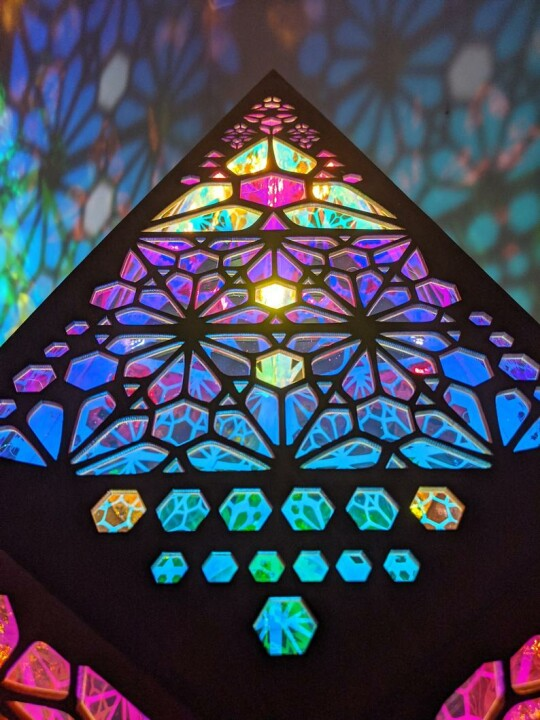 Stained Glass Style LED Table Lamp - LumiAura
