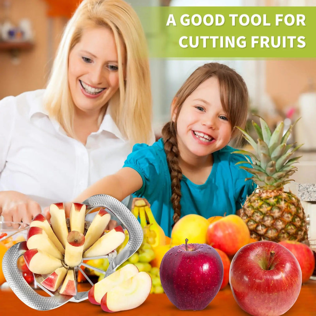 Stainless Steel Apple Slicer Heavy Duty Sharp Fruit Cutter and Divider