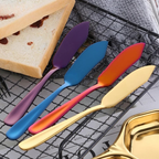 Stainless Steel Butter Knife Colorful Dessert Jam Cream Cheese Spreader