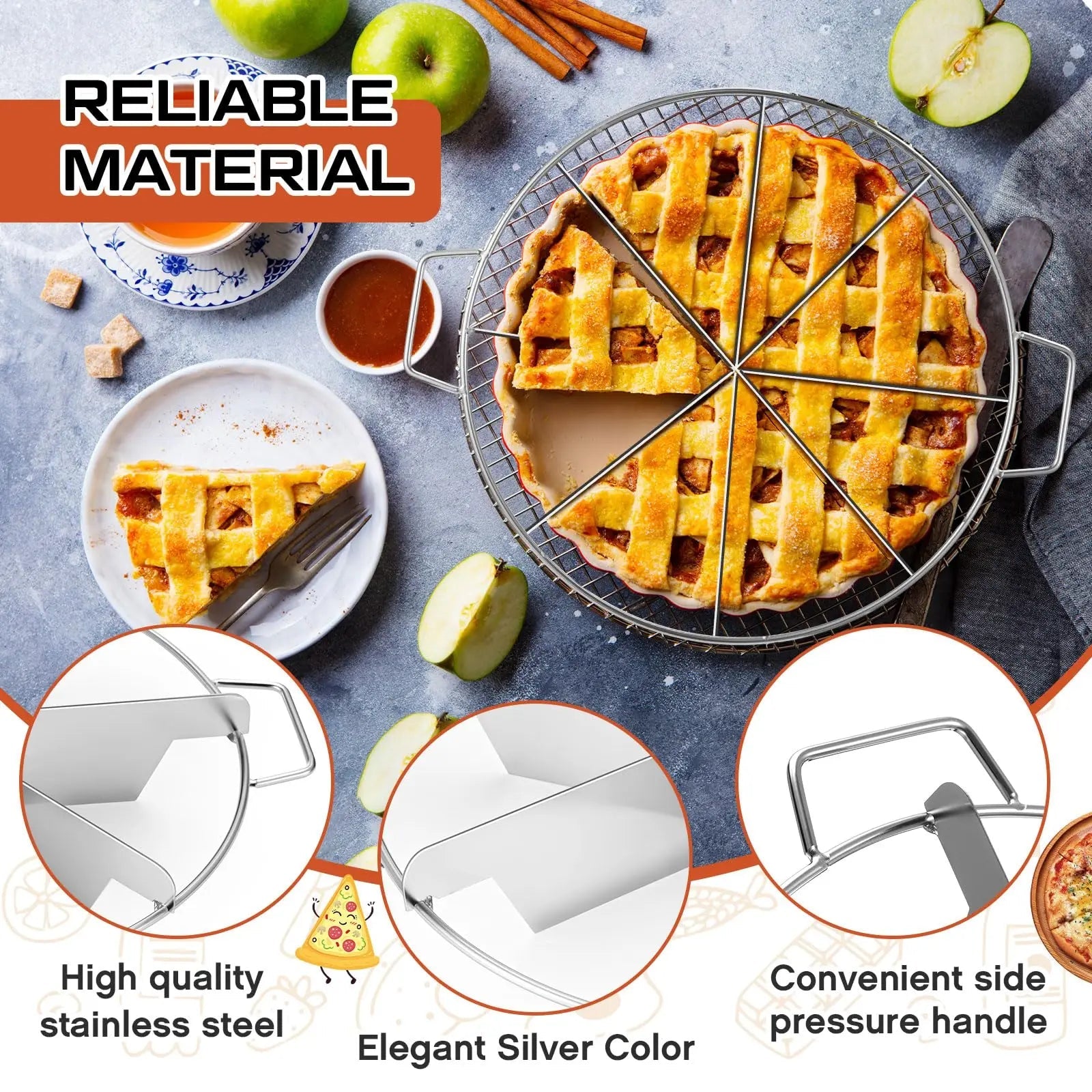 Stainless Steel Cake Cutter and Slicer Adjustable Pastry Portion Marker
