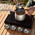 Stainless Steel Covered Stew Teapot with Titanium-Coated Inner Thermos