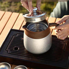 Stainless Steel Covered Stew Teapot with Titanium-Coated Inner Thermos