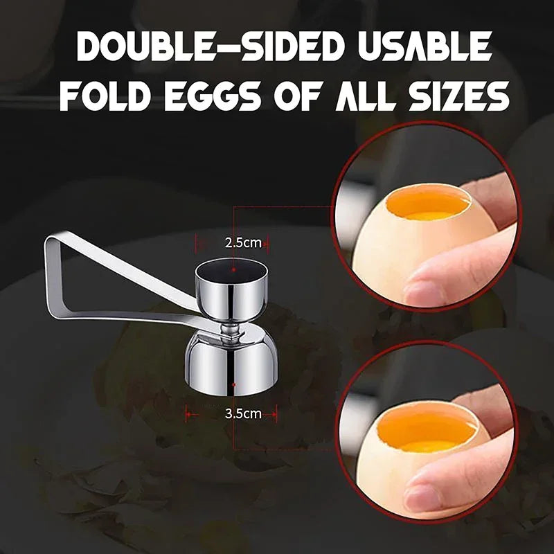 Stainless Steel Double Head Egg Scissors Eggshell Opener and Cutter