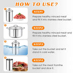 Stainless Steel Ham Maker Meat Press Cooker Mold with Thermometer