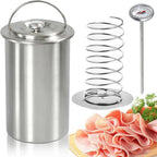 Stainless Steel Ham Maker Meat Press Cooker Mold with Thermometer