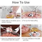 Stainless Steel MeatballMaster - RVS Meatball Shaper