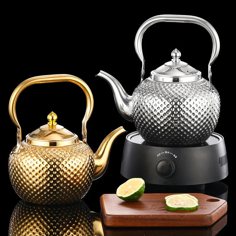 Stainless Steel Stove Top Kettle Restaurant Teapot with Removable Infuser