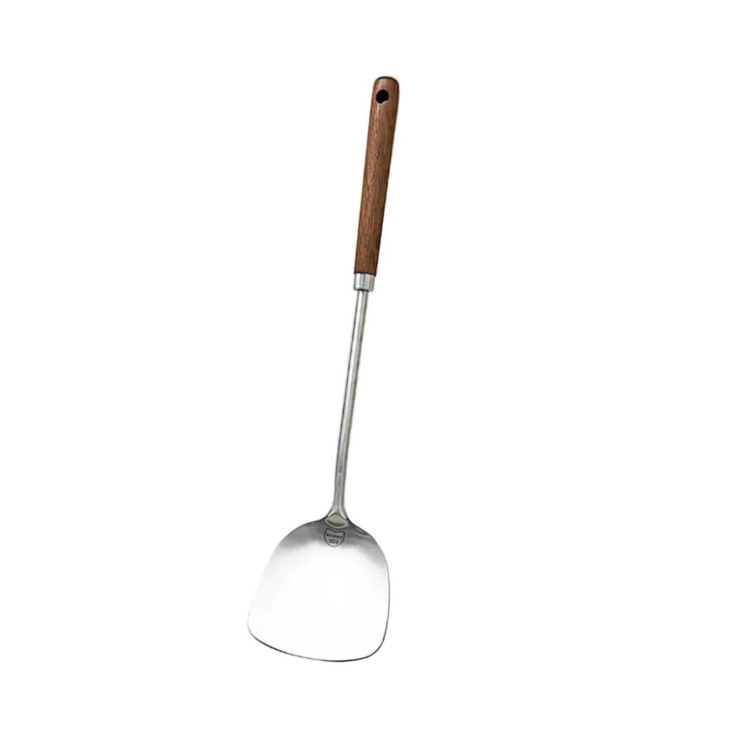 Stainless Steel Turner Wooden Handle Spatula Kitchen Cooking Utensils