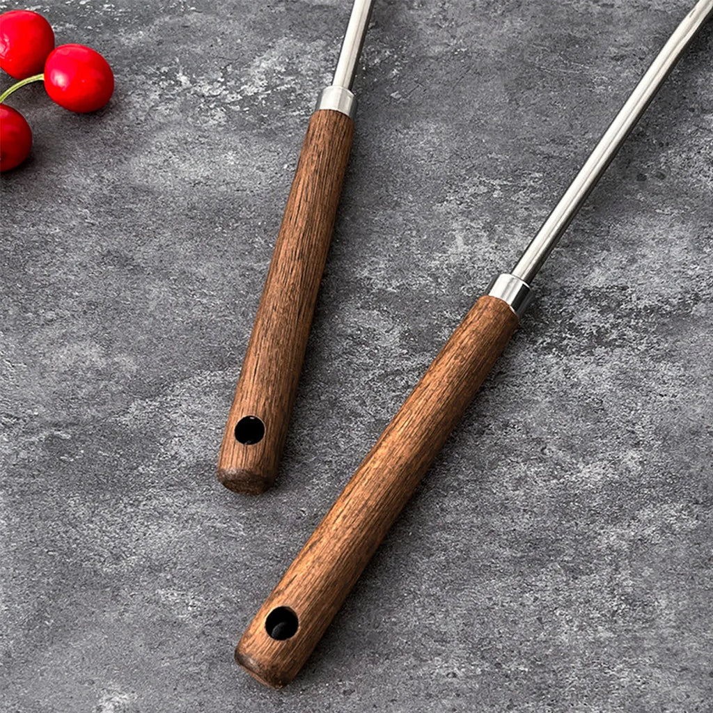 Stainless Steel Turner Wooden Handle Spatula Kitchen Cooking Utensils