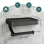 Stalux Toilet Roll Holder with Shelf