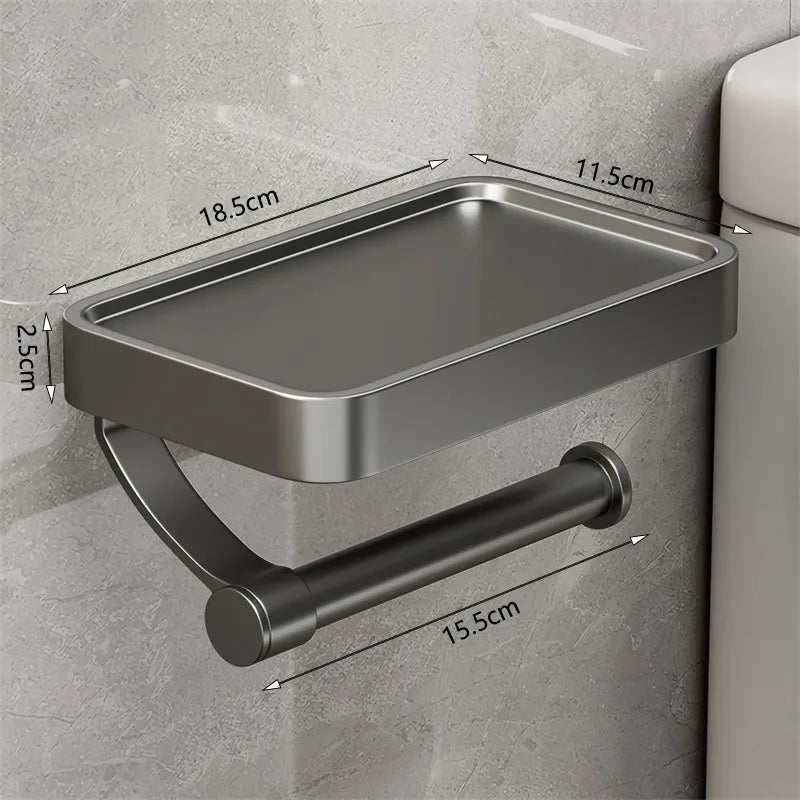 Stalux Toilet Roll Holder with Shelf