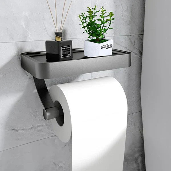 Stalux Toilet Roll Holder with Shelf