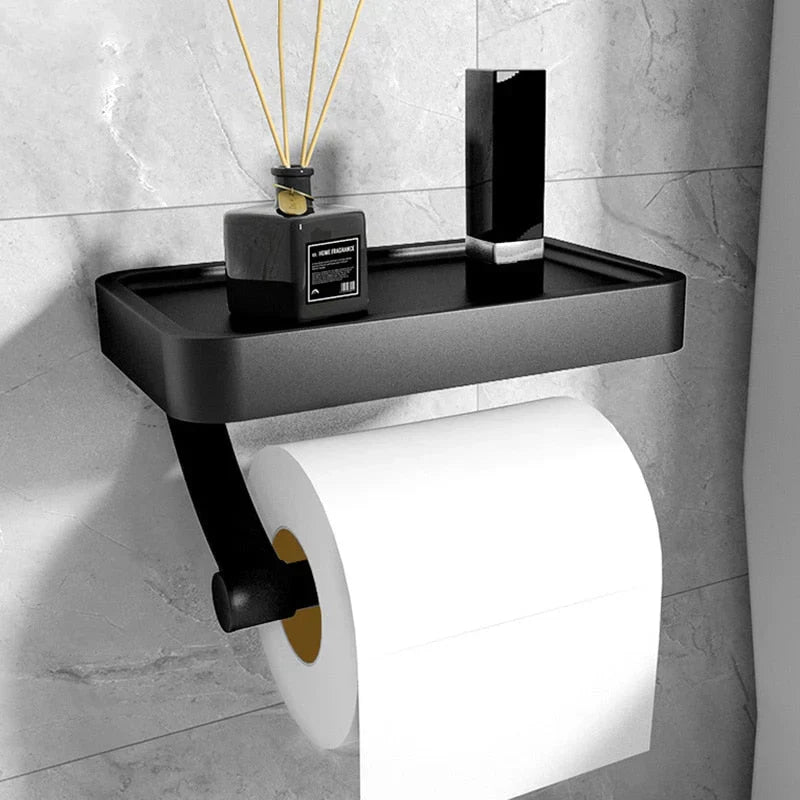 Stalux Toilet Roll Holder with Shelf