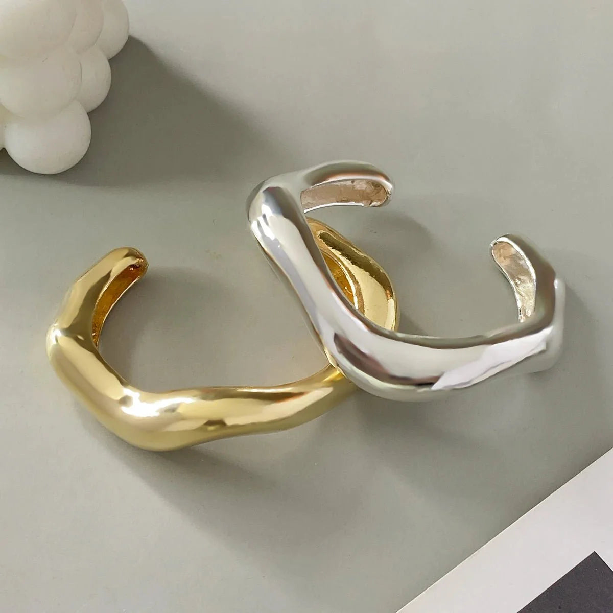 Statement Chunky Wave Bracelets