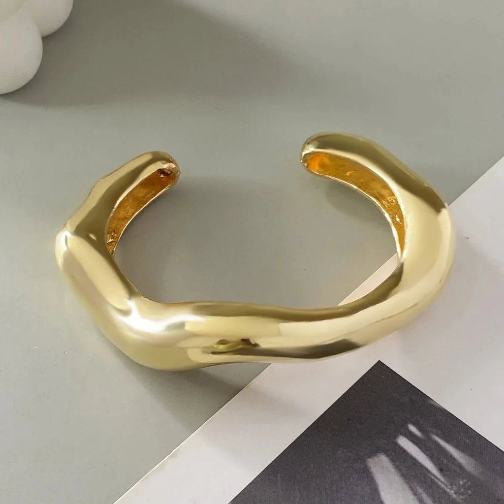 Statement Chunky Wave Bracelets