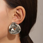 Statement Pretzel Spiral Twist Earrings