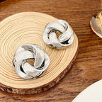 Statement Pretzel Spiral Twist Earrings