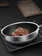 FERROFLAME – Stainless Steel Frying Pan with Honeycomb Heat Distribution