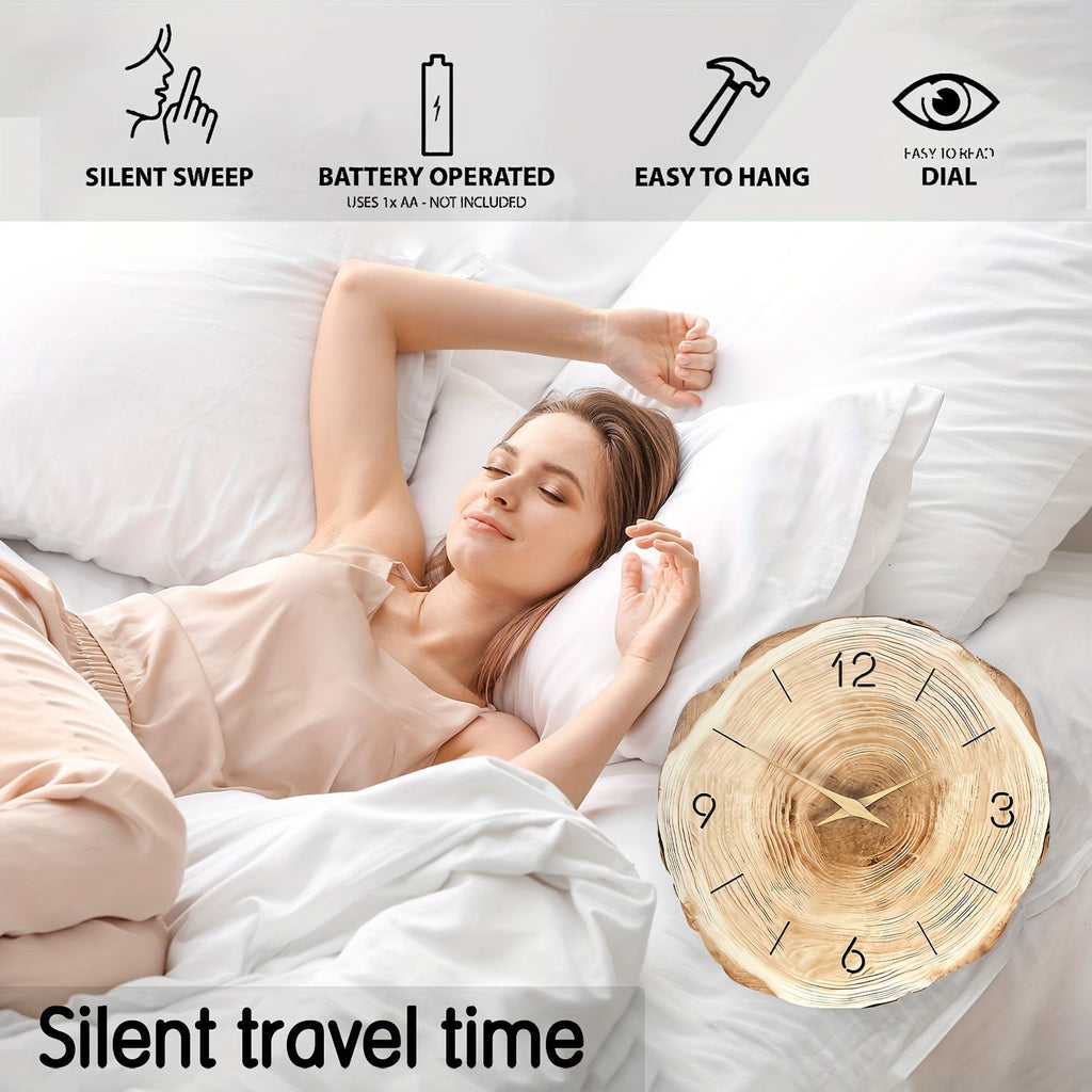 Elegant Wooden Wall Clock for Stylish and Quiet Interiors