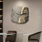 StoneAura – Modern Sandstone-Effect Wall Clock with Silent Quartz