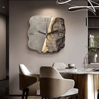 StoneAura – Modern Sandstone-Effect Wall Clock with Silent Quartz