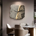 StoneAura – Modern Sandstone-Effect Wall Clock with Silent Quartz