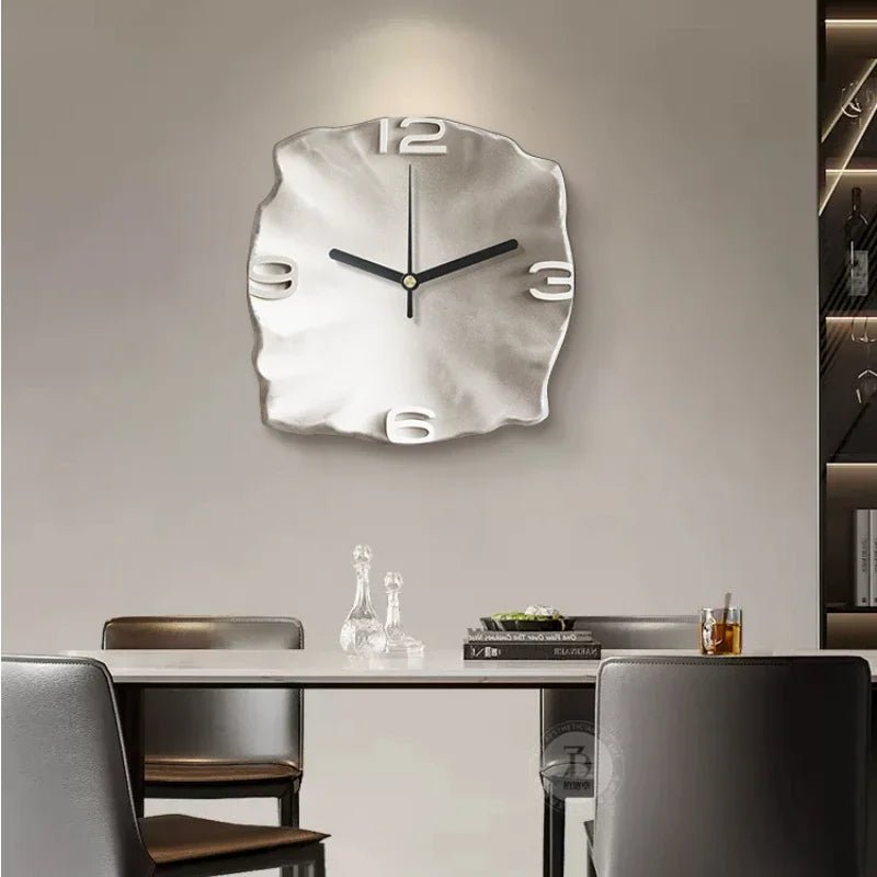 StoneAura – Modern Sandstone-Effect Wall Clock with Silent Quartz