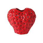 Strawberry-structured ceramic vase