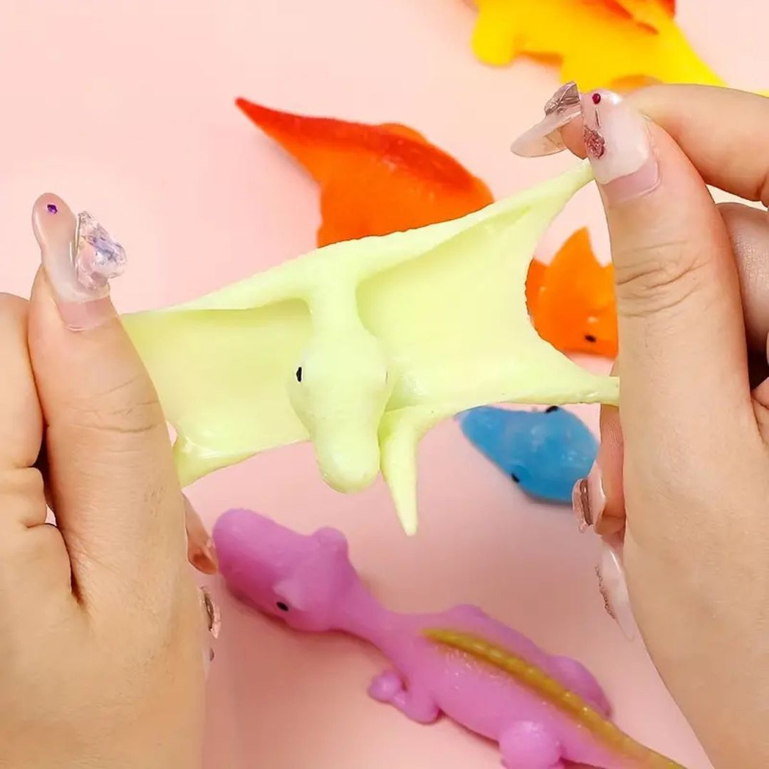 Flying Rubber Dinosaurs