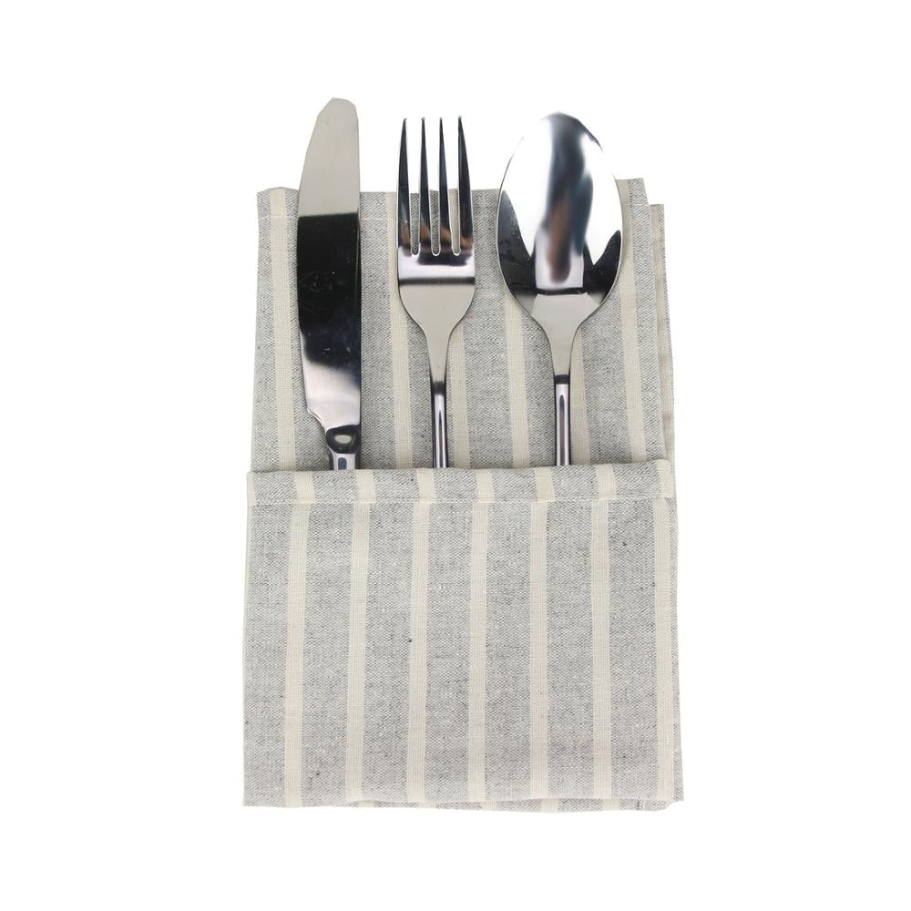 Striped Fabric Napkins (Set of 12)