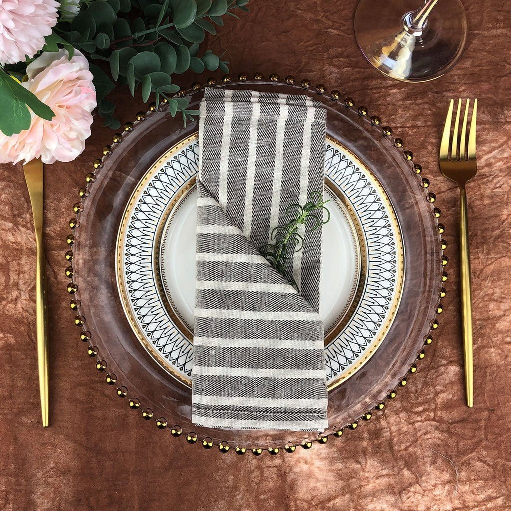 Striped Fabric Napkins (Set of 12)