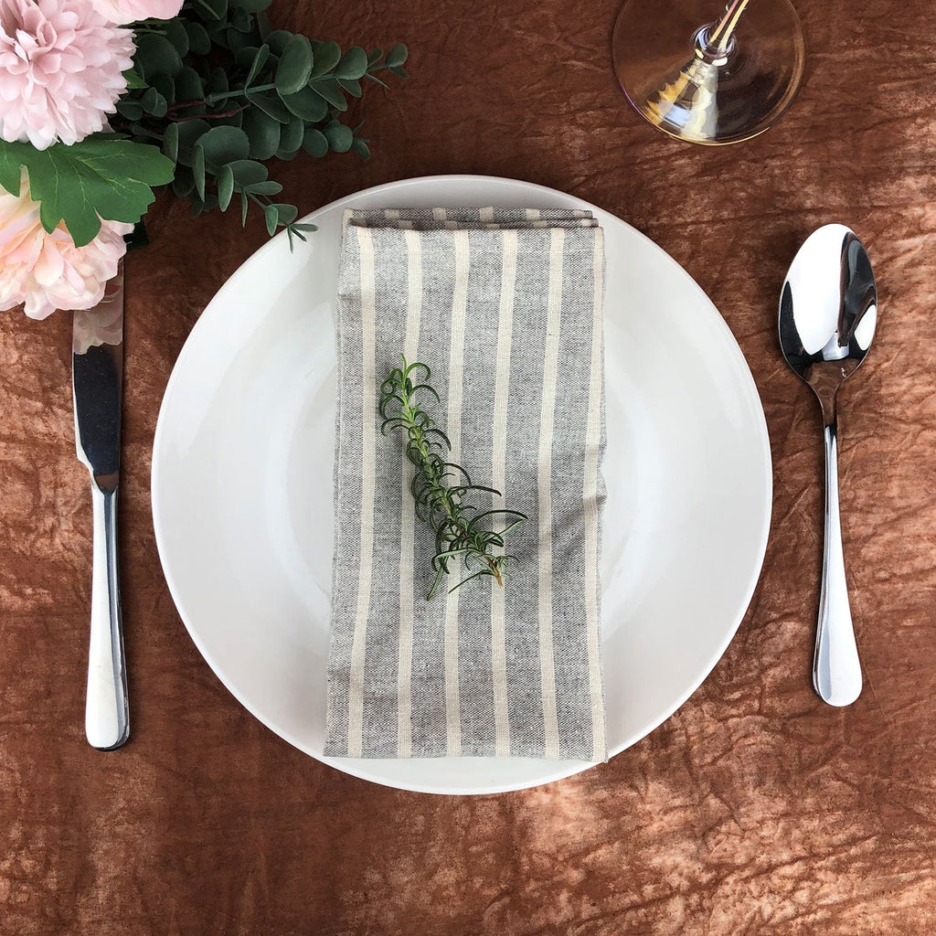 Striped Fabric Napkins (Set of 12)