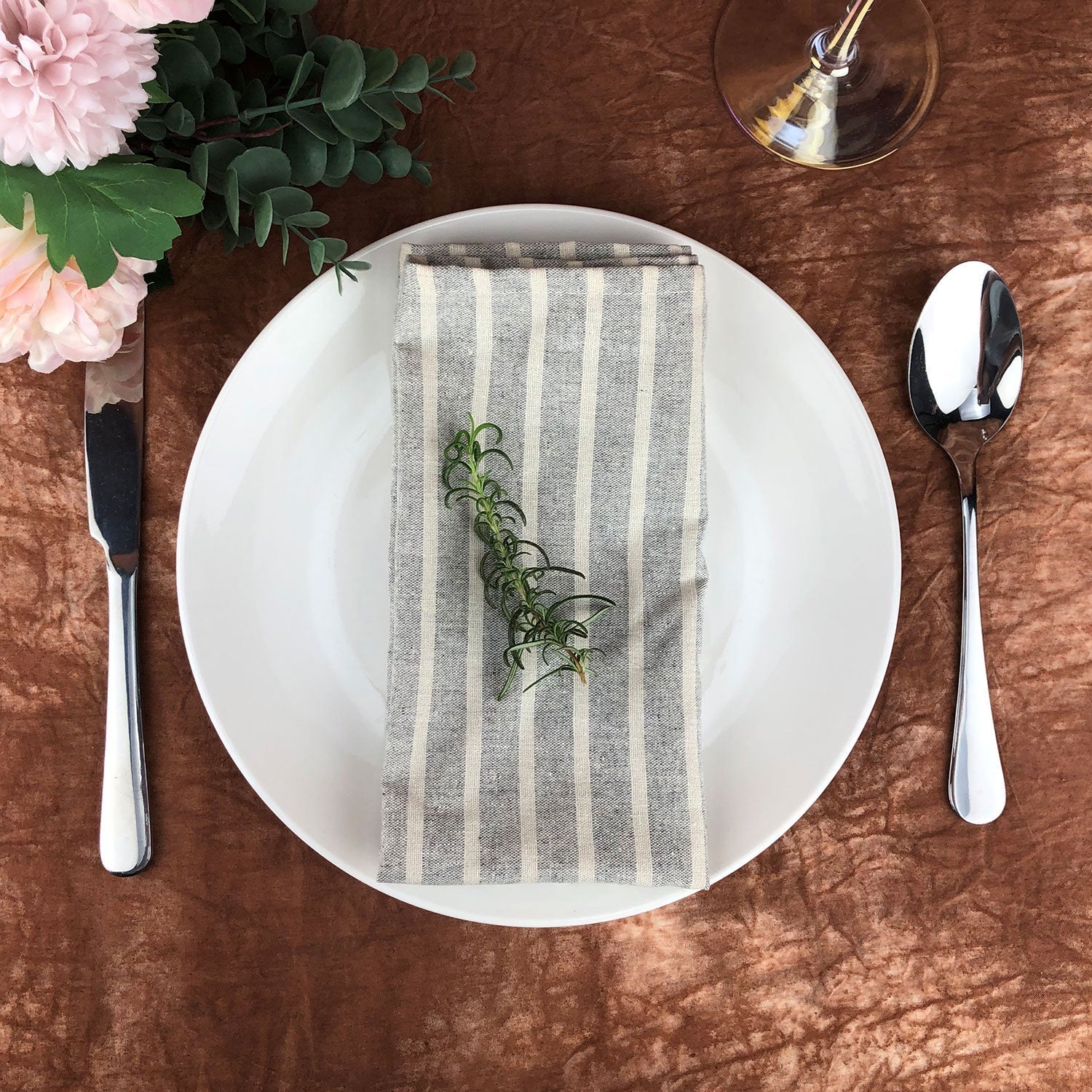 Striped Fabric Napkins (Set of 12)