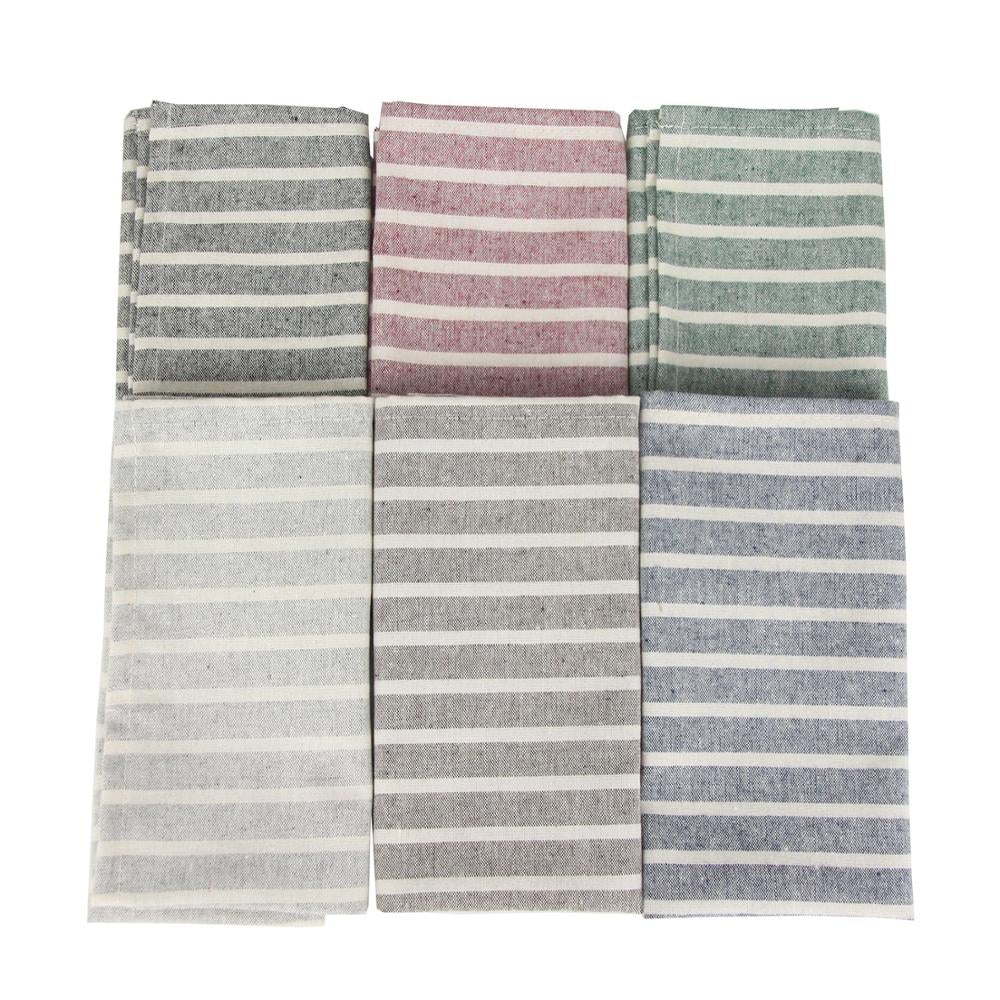 Striped Fabric Napkins (Set of 12)