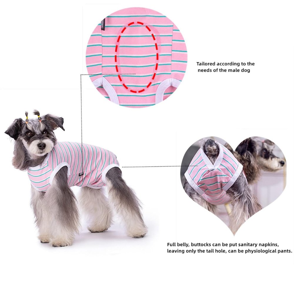 StripeGuard - Dog Recovery Suit for Post-Surgery Care
