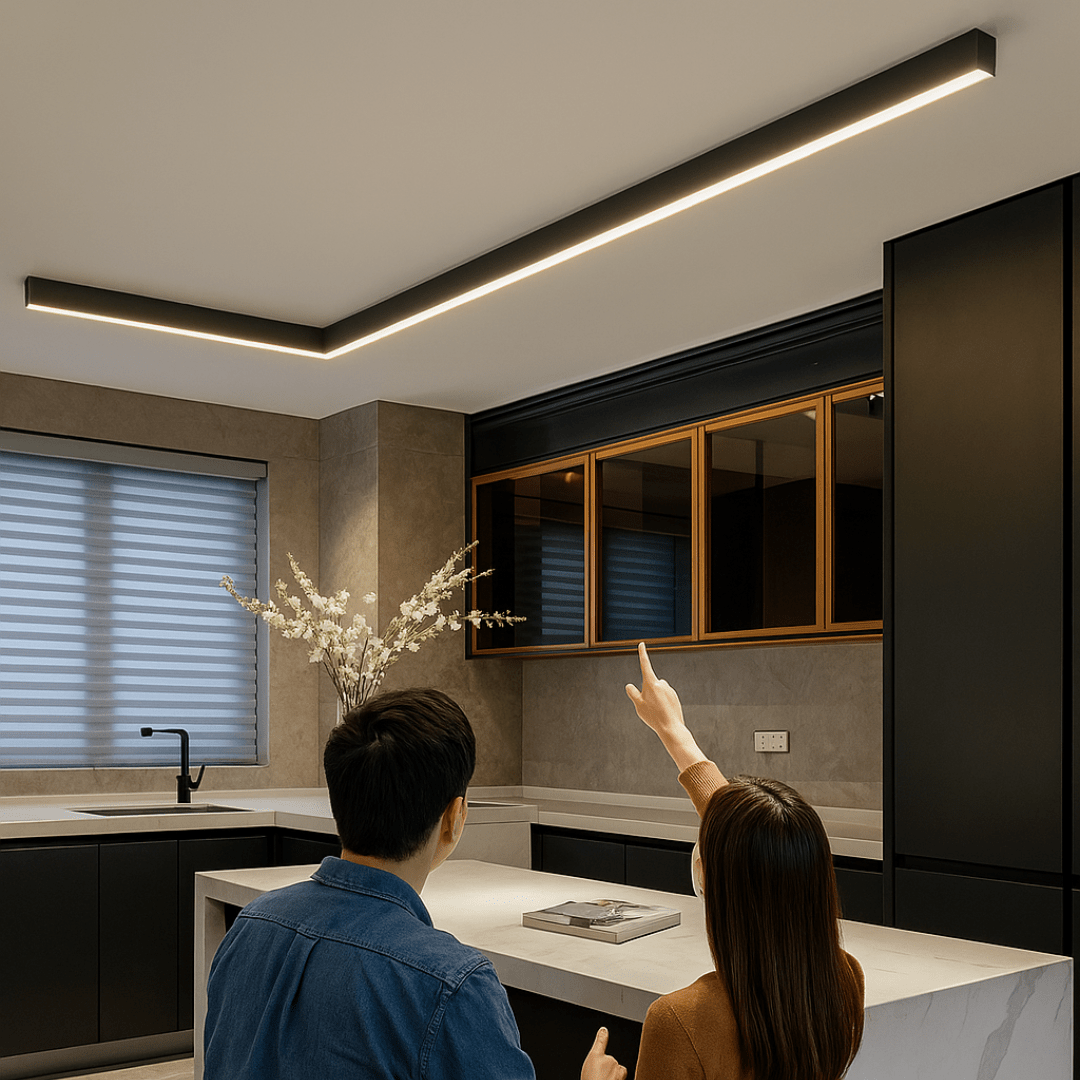 Minimalistic ceiling light in Scandinavian design with powerful light