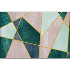 Rug Modern Geometric Polyester Washable Non Slip