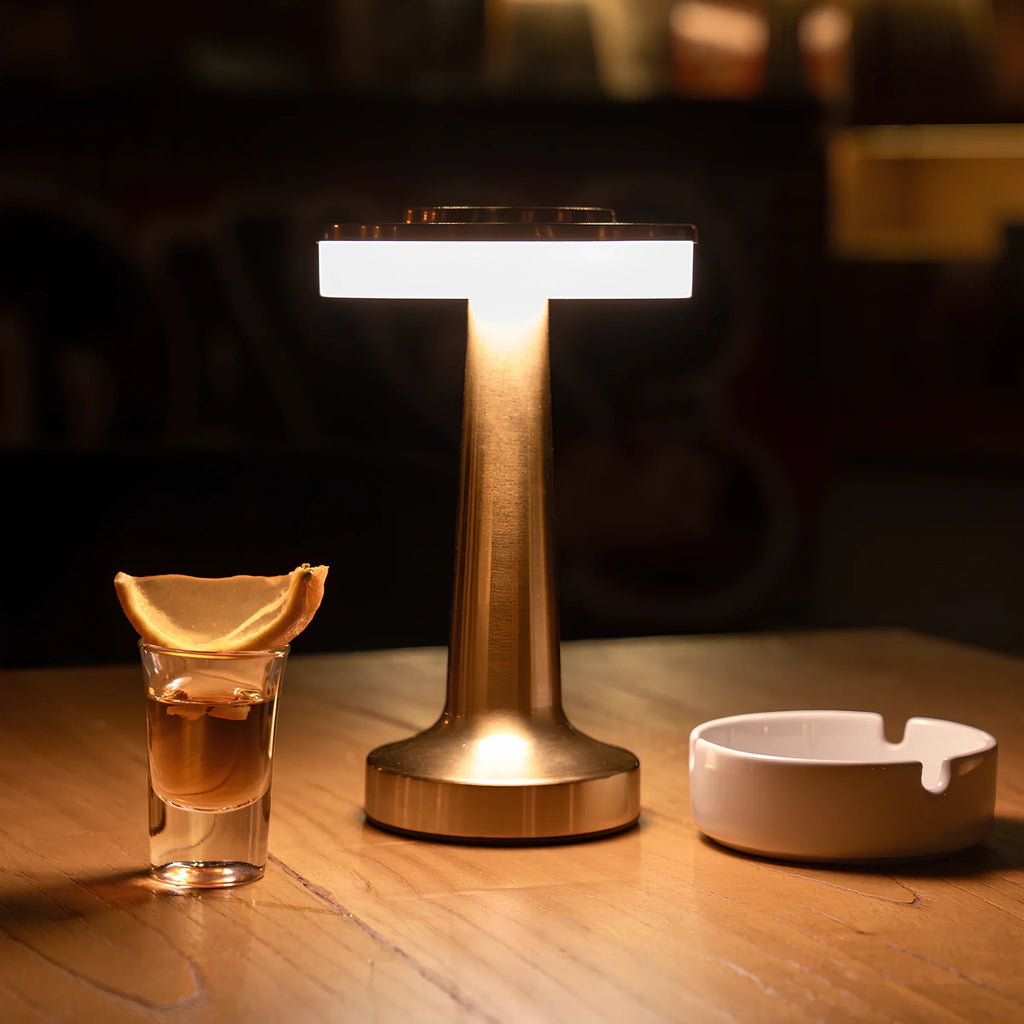 Cordless LED Table Lamp with Adjustable Brightness and Rechargeable Battery