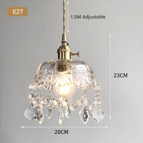 Stylish Crystal Pendant Lamp - Elara