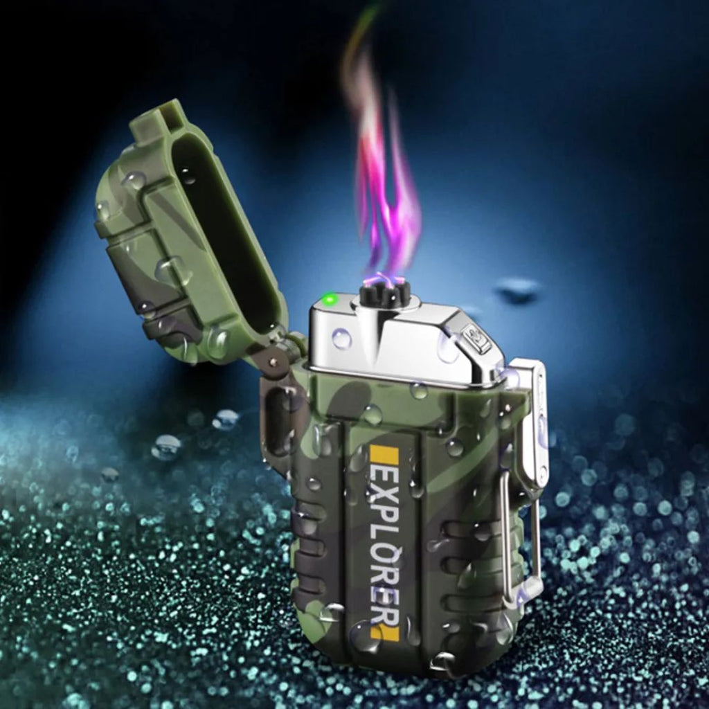 Electric Double Arc Lighter | Rechargeable, Windproof & Ideal for Camping and Outdoor Adventures