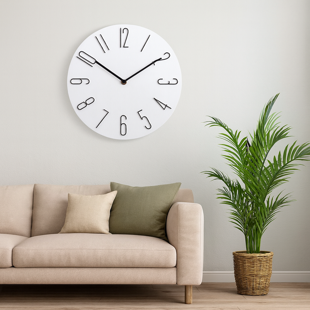 Silent Quartz Wall Clock with ABS Housing