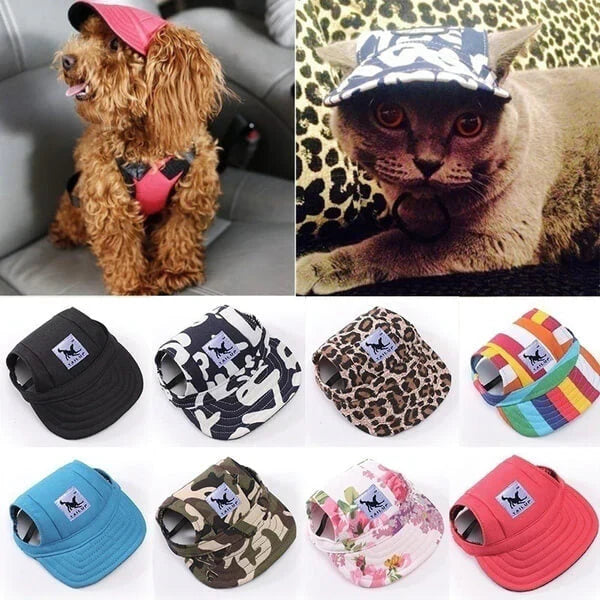 Stylish Round Brim Dog Hat - SunnyPaws